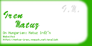 iren matuz business card